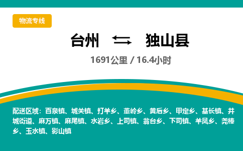 臺(tái)州到獨(dú)山縣物流專(zhuān)線(xiàn)
