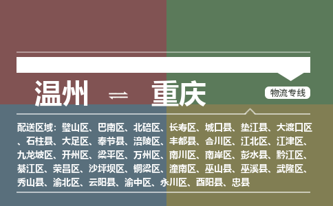 溫州到重慶黔江區(qū)物流專線