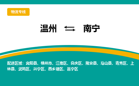 溫州到南寧青秀區物流專線