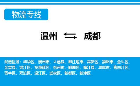 溫州到成都郫都區物流專線