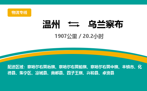 溫州到烏蘭察布集寧區(qū)物流專線