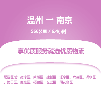 溫州到南京江寧區(qū)物流專線