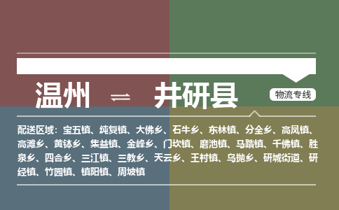 溫州到井研縣物流專(zhuān)線