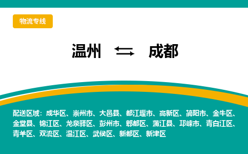 溫州到成都武侯區(qū)物流專線