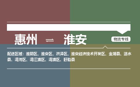 惠州到淮安洪澤區(qū)物流公司