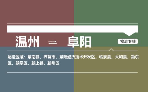 溫州到阜陽潁州區物流專線